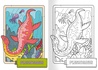 Papírenské zboží - Malbuch - A4 - mit Aufklebern - Dinosaurier
