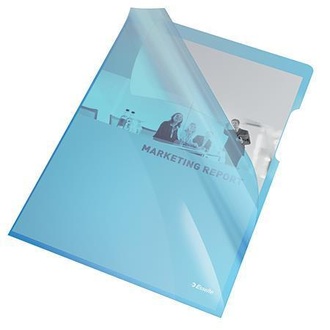 Papírenské zboží - Desky "L", modrá, A4, 150 mikronů, ESSELTE [25 ks]