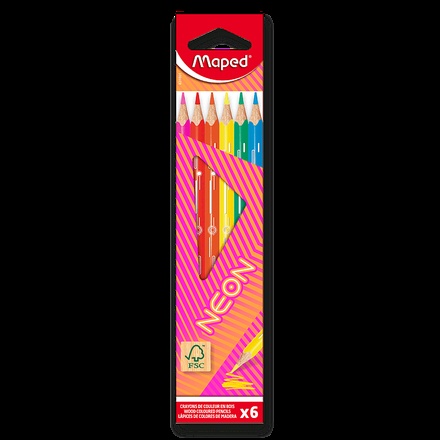 Papírenské zboží - Pastelky Maped Neon 6 ks