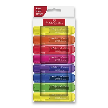 Papírenské zboží - Zvýrazňovač Faber-Castell Textliner 46 Neon sada 8 ks