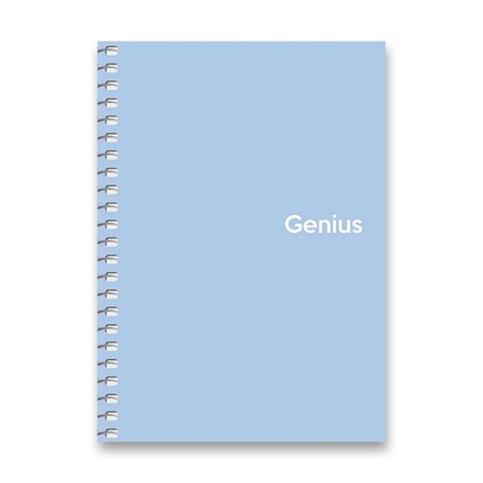 Papírenské zboží - Kroužkový blok Shkolyaryk Genius A5, čtverečkovaný, 80 listů, mix barev