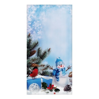 Papírenské zboží - Mikulášsky sáček PP 21x40 cm - sněhulák s dárkem