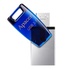 Papírenské zboží - Apacer USB flash disk OTG, USB 3.0 (3.2 Gen 1), 16GB, AH179, silbern, AP16GAH179U-1, mit einer Kappe