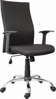 Papírenské zboží - Kancelářská židle "TEXAS", černá, chromovaný kříž, čalouněná