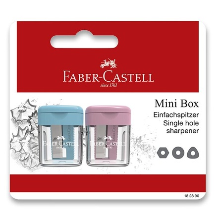 Papírenské zboží - Ořezávátko Faber-Castell Mini 1 otvor, 2 ks, mix barev
