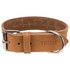 Papírenské zboží - Heartbeat rustikales Lederhalsband – braun L-XL: 55–65 cm/40 mm