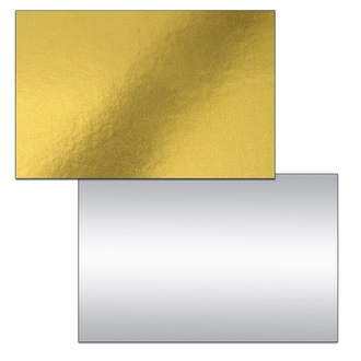 Papírenské zboží - Dortová podložka obdelník 40,5x30,5 cm zlatá/stříbrná [50 ks]