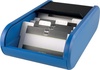 Papírenské zboží - Tisch-Visitenkartenetui, blau, Klappverschluss, mit Sorter, 300 Visitenkarten, HELIT