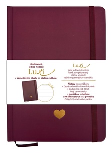 Papírenské zboží - Notes Luxi linky - A5 - lamino - bordó