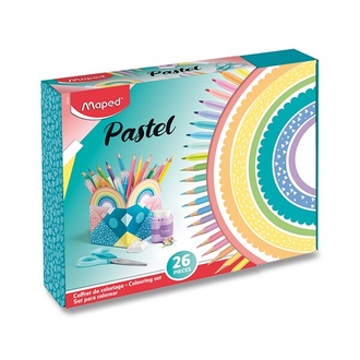 Papírenské zboží - Výtvarný kufřík Maped Pastel 26 ks