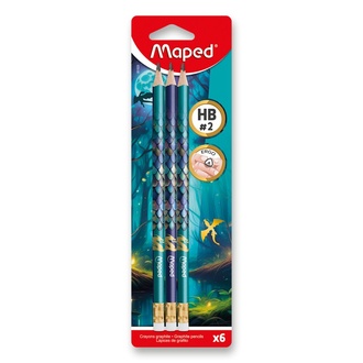 Papírenské zboží - Grafitová tužka Maped Dragon - 6 ks, tvrdost HB, blistr