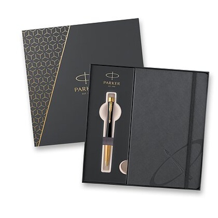 Papírenské zboží - Dárková kazeta Parker Urban Muted Black GT - sada kuličkové pero a zápisník