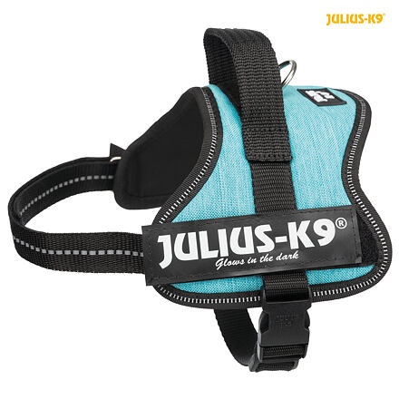 Papírenské zboží - Julius-K9 silový postroj Mini-Mini/XS 40-53 cm/22 mm, oceán - DOPRODEJ 