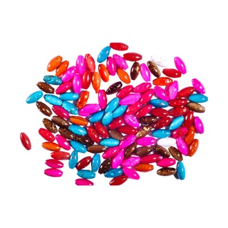 Papírenské zboží - Dekorační korálky oválné mix barev 25 g
