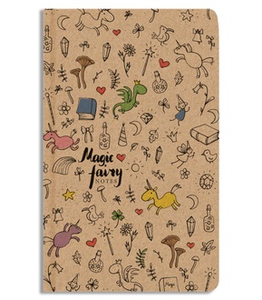 Papírenské zboží - Notes linkovaný - A5 - kraft - Kouzelný