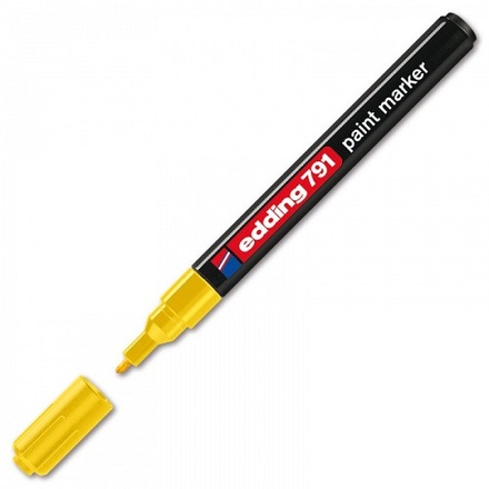 Papírenské zboží - Lakový popisovač "791", žlutá, 1-2mm, EDDING