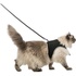 Papírenské zboží - Softgeschirr mit Leine für Katze XL 36-54cm / 1,20m schwarz
