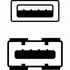 Papírenské zboží - (2.0), USB A M - USB A F, 3m, schwarz, Logo, Blister