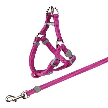 Papírenské zboží - Nylonový postroj s vodítkem pro kočku 26-37cm/10mm, 1,20m 