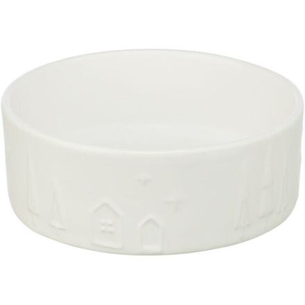 Papírenské zboží - Vánoční keramická miska, bílá1,4 l/o 20 cm