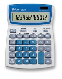 Papírenské zboží - Kalkulačka, stolní, 12místný displej, IBICO "212X"