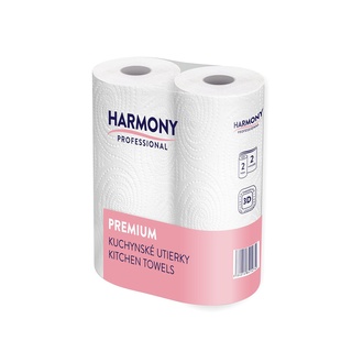 Papírenské zboží - Kuchyňské utěrky tissue 2-vrstvé "Harmony Professional" 50 útržků [2 ks]
