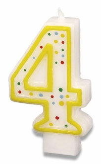 Papírenské zboží - Dortová svíčka - 4 [1 ks]
