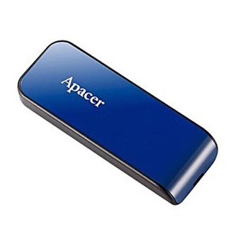 Papírenské zboží - Apacer USB flash disk, USB 2.0, 32GB, AH334, modrý, AP32GAH334U-1, USB A, s výsuvným kone