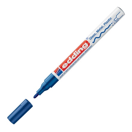 Papírenské zboží - Lakový popisovač "751", tmavě modrá, 1-2mm, EDDING