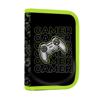 Papírenské zboží - Penál 1 p. 2 chlopně, prázdný Gamer