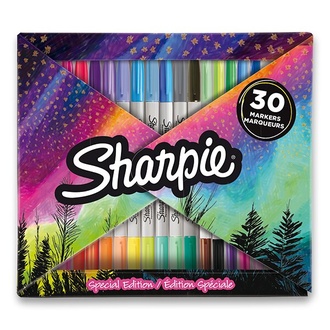 Papírenské zboží - Permanentní popisovač Sharpie Fold sada 30 barev