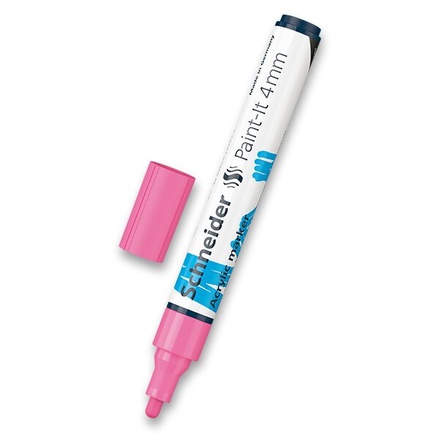 Papírenské zboží - Akrylový popisovač Schneider Paint-It 320 pastelová růžová