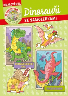 Papírenské zboží - Omalovánka - A4 - se samolepkami - Dinosauři