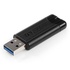 Papírenské zboží - Verbatim USB flash disk, USB 3.0 (3.2 Gen 1), 128GB, PinStripe, Store N Go, schwarz, 49319, USB A, mit herausziehbarem Konnektro