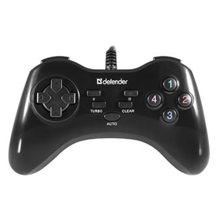 Papírenské zboží - Gamepad Defender Game Master G2, 13tl., USB, černý, turbo režim, Windows 2000/XP/Vista/7/