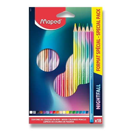 Papírenské zboží - Pastelky Maped Color'Peps Nightfall 18 barev