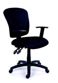Papírenské zboží - Manažerská židle, textilní, černá základna, MaYAH "Active", černá