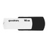 Papírenské zboží - Goodram USB flash disk, USB 2.0, 16GB, UCO2, schwarz, UCO2-0160KWR11, USB A, mit einer drehbaren Kappe