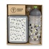 Papírenské zboží - Set Healthy Flasche 0,7 l und Healthy Kerze Pixelkopf