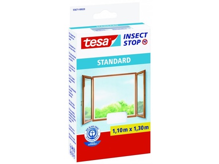 Papírenské zboží - Síť proti hmyzu "55680", do oken, bílá, 1,1 x 1,3 m, na suchý zip, TESA