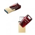 Papírenské zboží - Apacer USB flash disk OTG, USB 3.0 (3.2 Gen 1), 64GB, AH180, rot, AP64GAH180R-1, USB A / USB C, mit einer drehbaren Kappe