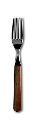 Papírenské zboží - Vidlička, sada 6ks, dřevěná rukojeť, nerezová ocel, 20,5 cm