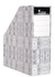 Papírenské zboží - Zeitschriftenständer, Textildekor, Pappe, 90 mm, VICTORIA