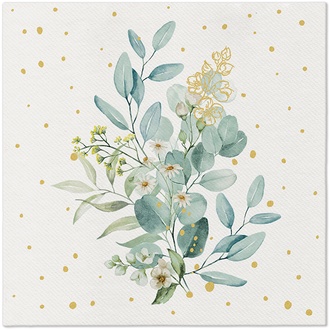 Papírenské zboží - Ubrousky PAW AIRLAID 40x40 cm Eucalyptus Bouquet [50 ks]