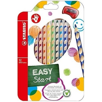 Papírenské zboží - Pastelky pro praváky STABILO EASYcolors - 12 ks sada s ořezávátkem 