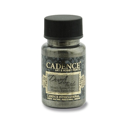 Papírenské zboží - Textilní barva Cadence Dora Textile, met. antracitová, 50 ml