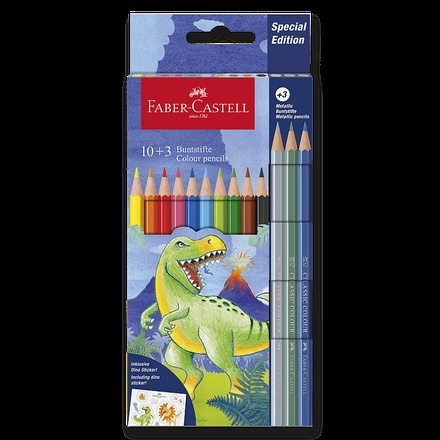Papírenské zboží - Pastelky Faber-Castell Dinosaurus 13 barev