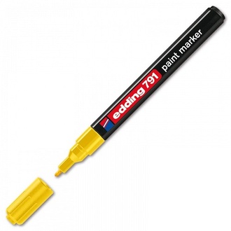 Papírenské zboží - Lakový popisovač "791", žlutá, 1-2mm, EDDING