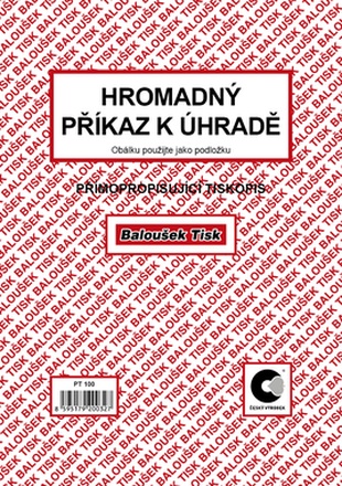 Papírenské zboží - Hromadný příkaz k úhradě A5 PT100