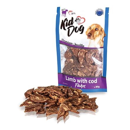 Papírenské zboží - KIDDOG jehněčí lupínky s mořskou treskou 80 g 